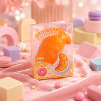 Nouveau Jouet Anti-Stress en Forme de Croissant, Bloc de Construction Fait Main, Balle Squishy Croustillante, Matériau TPR, Marque PRT