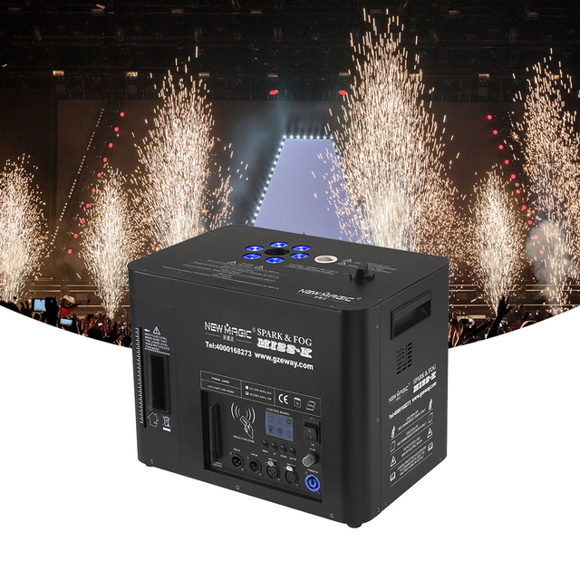 Customized 2400W LED Cold Spark Machine Wedding Vocal Concert Stage Effect Equipment Fog Spray Sparkler Effect Stage Lighting