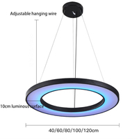 Grand lustre moderne personnalisé à changement de couleur RVB lumières de célébrités créatives sur Internet pour pendentif décoratif d'ambiance
