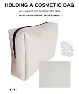 Estuche Profesional para Brochas de Maquillaje, Bolsa de Cosméticos de PU Blanca, Impermeable, para Viaje, para Mujer, de Fábrica con Certificación BSCI - Product Image 2