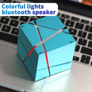 Geometric Cube Wireless <b>Speaker</b> Creative Split Surface RGB LED Light TF Card Mini Portable Desktop Gift <b>Audio</b> Box - Product Image 6