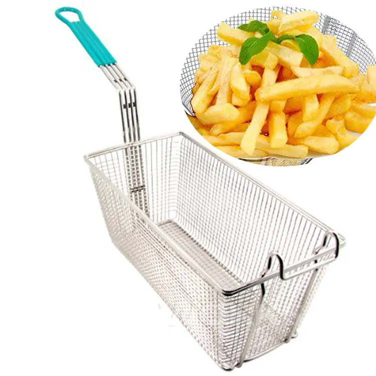 Bestseller Beliebte Fry Chicken Basket Restaurant Edelstahl Chips Pommes Frites Korb