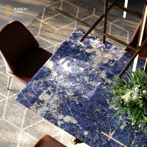 Yushi sodalite đá Granite màu xanh đá cẩm thạch tự nhiên Bolivia màu xanh Ốp tường gạch sang trọng trang trí nền tấm đánh bóng - Product Image 6