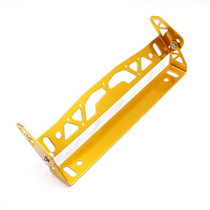 Marco Ajustable para Matrícula de Aluminio Dorado de 205 mm, Tipo Abrazadera, Uso General - Product Image 4