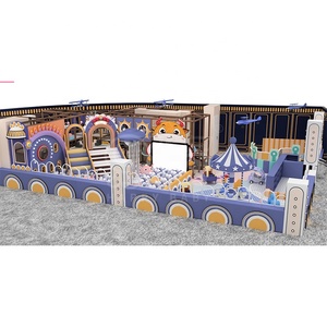 Structure de jeu intérieure personnalisée pour garçons, nouveau style, bleue, équipement de jeu souple, ensemble de jeux souples - Product Image 1