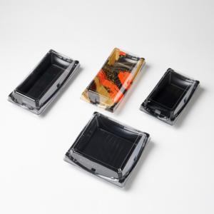 Plateau à sushi rectangulaire jetable en plastique avec couvercle transparent, vente en gros, usine chinoise - Product Image 4