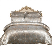 Ensemble trois pièces en satin jacquard de luxe européen en fibres synthétiques, séchage rapide, toutes saisons, pour la génération Nantong