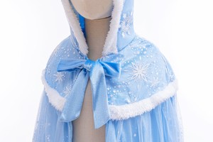 Nuove ragazze <span class=keywords><strong>Elsa</strong></span> mantello ragazze più velluto mantello Costume Cosplay di Halloween principessa bambini cartoni animati scialle con cappuccio abbigliamento - Product Image 3