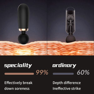 4 <span class=keywords><strong>Massage</strong></span> köpfe Praktisch Schwarz Kleine und kompakte private Muskeln entspannen sorgfältige Pflege Tiefen gewebe Ganzkörper <span class=keywords><strong>massage</strong></span> pistole - Product Image 5