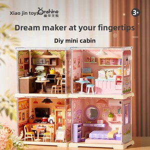 Divertimento Senza Fine: Set di Mobili per Mini Casa in Plastica Fai-da-Te, Modello di Caffetteria e Pasticceria, Giocattolo Artigianale da Assemblare, Regalo Perfetto - Product Image 2