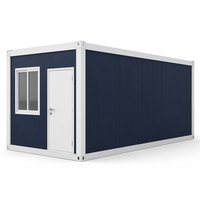 Maison modulaire préfabriquée en panneaux sandwich en acier pour dortoir de travailleurs en camp de travail, maison conteneur standard de 20 pieds