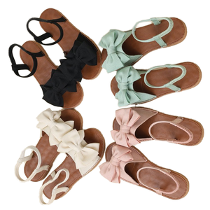 Hot Selling Fashionable Sweet Women's Shoes Fabric Outdoor Slip-On Sandals Summer New Soft Soled <b>Bow</b> Platform Straight - Product Image 1