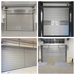 Porte rapide à enroulement en alliage d'aluminium trempé, isolée thermiquement, antivol, avec induction automatique - Product Image 2