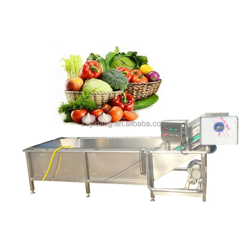 Machines de traitement de légumes de fruits à haut rendement Machine à laver les fruits à bulles automatique à l'ozone