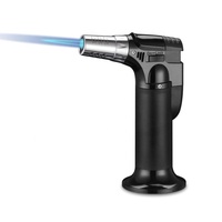 Lance-flammes portable à flamme bleue pour cigares, allumeur de torche, barbecue en plein air, cuisine, feu directement dans le briquet