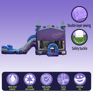 Château gonflable commercial <span class=keywords><strong>avec</strong></span> toboggan et <span class=keywords><strong>piscine</strong></span> <span class=keywords><strong>pour</strong></span> enfants, idéal <span class=keywords><strong>pour</strong></span> les fêtes en plein air - Product Image 3