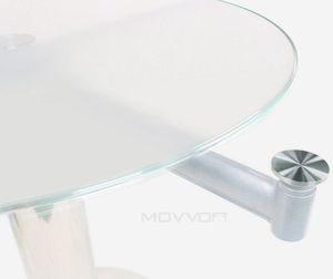 <span class=keywords><strong>Table</strong></span> à <span class=keywords><strong>manger</strong></span> ronde <span class=keywords><strong>extensible</strong></span> en <span class=keywords><strong>verre</strong></span> trempé 12 mm avec base en acier chromé, vente chaude - Product Image 6