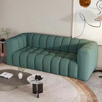 Ensemble de canapés d'angle capitonnés en tissu cachemire de luxe, fabriqué en usine, canapé-lit KD personnalisable pour hôtel et salon