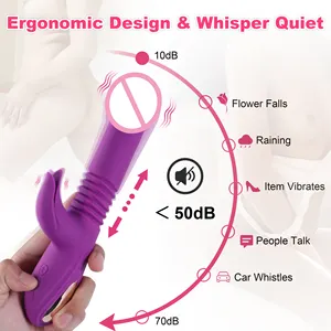 Rechargeable Poussée G Point Av Baguette Vibrateur Sexuel Vibrant Adulte Sex Toys Up And Down Lapin Vibrateur Femmes Couple