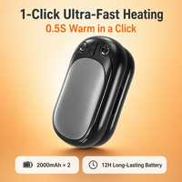 Chauffe-mains rechargeable portable USB, chauffe-poche électrique à chauffage rapide, double face, étanche, anti-surchauffe, pour voiture et maison