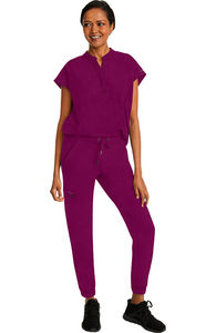 Uniforme d'infirmière personnalisé bleu royal à manches courtes, anti-rides, extensible dans <span class=keywords><strong>les</strong></span> 4 sens, uniforme d'hôpital, tenue médicale pour femmes, ensembles de blouses médicales - Product Image 6