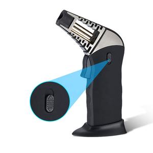 Briquet torche à gaz butane à flamme bleue haute pression réglable et coupe-vent BS-882 pour cuisine et cigares - Product Image 4