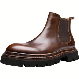 Chaussures Oxford pour hommes en cuir véritable, fabriquées à la main, style italien, nouvelle collection, automne, formelles, imperméables et respirantes - Product Image 2