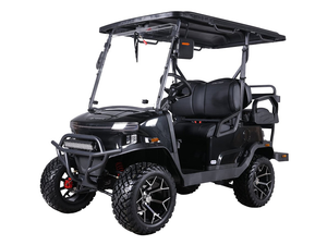 Electric <b>Golf</b> Cart 4 Wheels 4 Seater Black Modern Off Road Utility Vehicle Double Motor 400W Durable - Product Image 1