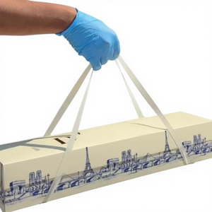 Contenitore per Alimenti da <span class=keywords><strong>Asporto</strong></span> Personalizzato per Nugget di Pollo, Patatine Fritte, Barrette di Cioccolato, Shawarma, con Nastro di Trasporto - Product Image 1