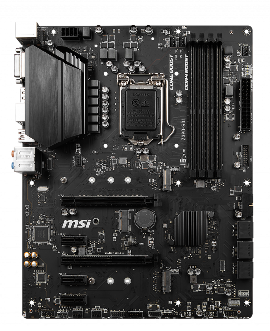 マザーボード Z390-S01 lga1151ソケットが付いているmsi z390-s01 axのマザーボードは照明