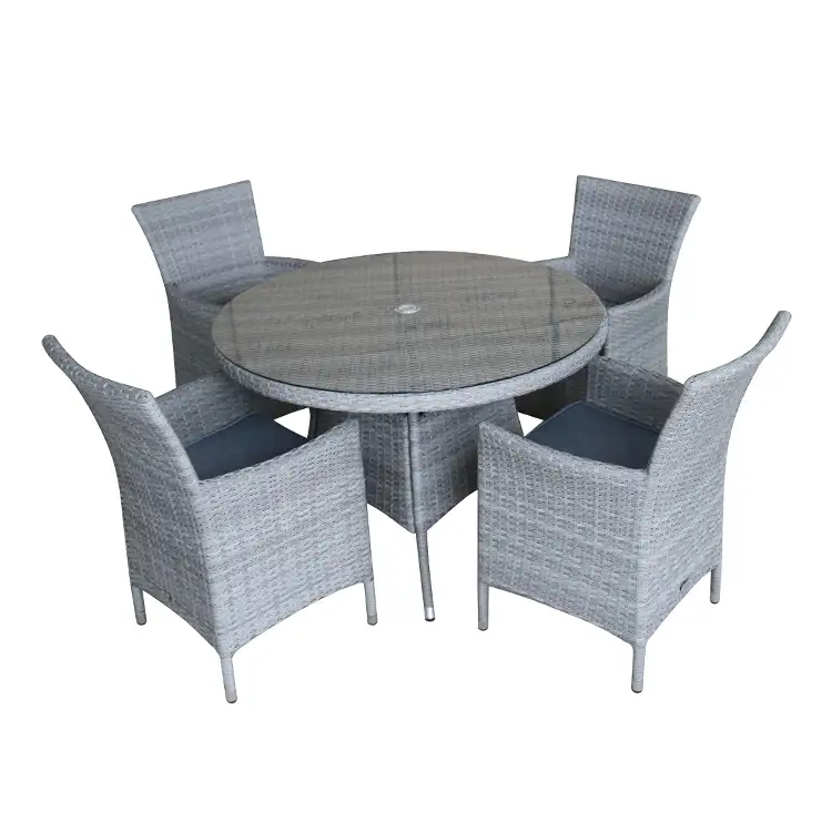 Tavolo da pranzo e sedie mobili da giardino per esterni sedia da giardino tavolo da pranzo da giardino in alluminio sedia con foro per ombrellone