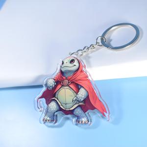 HanXin pendentif holographique à breloques en acrylique personnalisé cadeau promotionnel imprimé époxy Anime porte-clés en acrylique avec logo personnalisé