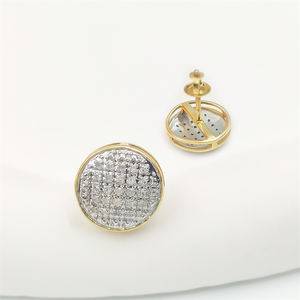 Vente en gros <span class=keywords><strong>pas</strong></span> <span class=keywords><strong>cher</strong></span> prix véritable bijoux en or 10K 14K 18K <span class=keywords><strong>boucle</strong></span> <span class=keywords><strong>d</strong></span>'<span class=keywords><strong>oreille</strong></span> avec <span class=keywords><strong>diamant</strong></span> coupe ronde <span class=keywords><strong>boucle</strong></span> <span class=keywords><strong>d</strong></span>'<span class=keywords><strong>oreille</strong></span> Hiphop bijoux pour hommes femmes - Product Image 4