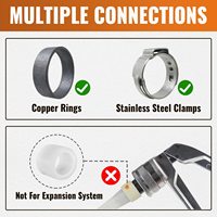 Lot de 45 Raccords PEX, Coude 90 Degrés Té Manchon, Laiton Sans Plomb pour Projets de Plomberie en Tuyaux PEX