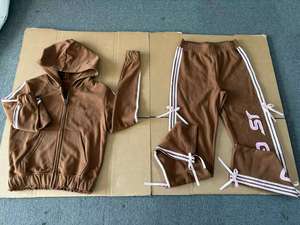 Veste à capuche et pantalon de survêtement en coton polaire épais personnalisés par OEM Jogger Tracksuit 2 Ensemble de deux pièces Vêtements d'hiver pour femmes - Product Image 3