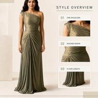 Robe longue plissée unie à col en V pour femme, manches longues, en coton et polyester écologiques, taille naturelle élastique, brodée, collection printemps