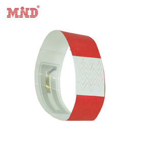 UHF <span class=keywords><strong>RFID</strong></span> sekali pakai kertas gelang Tag untuk tempat indah konser Rumah Sakit menampilkan kode unik - Product Image 2