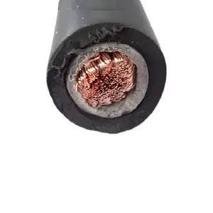 Cabo de solda de borracha sintética com isolamento EPDM de núcleo único 6 AWG, cabo de cobre resistente dos EUA