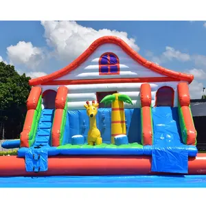 Hot Sale Kinder Unterhaltung große Dach aufblasbare Pool rutschen für unterirdische Pools