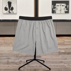 Calzoncillos Boxer Grises para Hombre, Ropa Interior Transpirable de Punto, Cintura Elástica Ajustada, para Uso Diario - Product Image 3