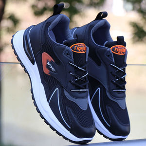 Nuevos Zapatos Deportivos Transpirables de Malla y Cuero Sintético para Hombre, con Cordones, Suela Suave, Cómodos para Correr, Casuales y a la Moda - Product Image 3