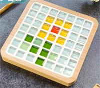 Vente en gros de carreaux de mosaïque en verre pour bricolage Kits de couleurs mélangées Dessous de verre en bois pour adultes Décoration intérieure créative pour bricolage