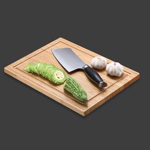 Tabla de cortar de bambú rectangular antideslizante, bloque de madera para cortar verduras y frutas en la cocina - Product Image 1