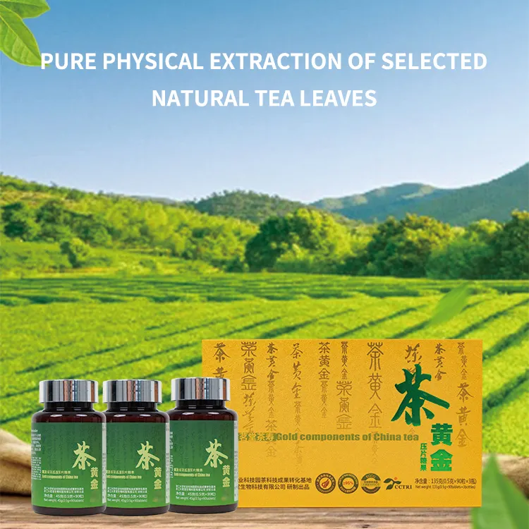 Çay altın malzemeler sağlık gelişmiş Longjing YEŞİL ÇAY özü tabletler için Optimal kalp sağlığı ve antioksidan koruma