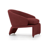 Fauteuil simple moderne de luxe nordique en PU, fauteuil de loisirs à dossier haut, ensemble ottoman, fauteuil inclinable couleur café