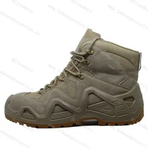 GOODTIRE LAND Mid Cut Bege Deserto Botas Montanha Caminhadas Botas Segurança