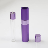 Atomiseur de parfum en aluminium de 10 ml avec bouchon à vis, impression sérigraphique, distributeur de parfum vide pour produits de soin de la peau, lotions, parfums