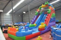 Toboggan aquatique gonflable géant pour enfants, certifié CE, capacité de 500 kg, 5 à 10 passagers, installation facile