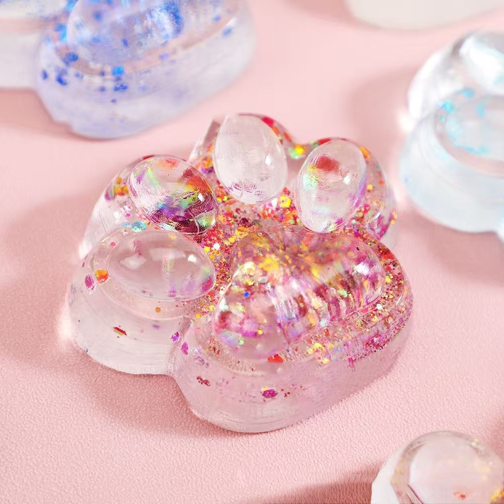 20543- กลิตเตอร์ลายอุ้งเท้าแมว [สีชมพู]