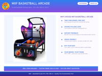 Machine de basket-ball d'arcade de luxe avec LED, jeu de tir et enregistrement des scores, 275x100x280 cm, pour FEC, bar, centre commercial